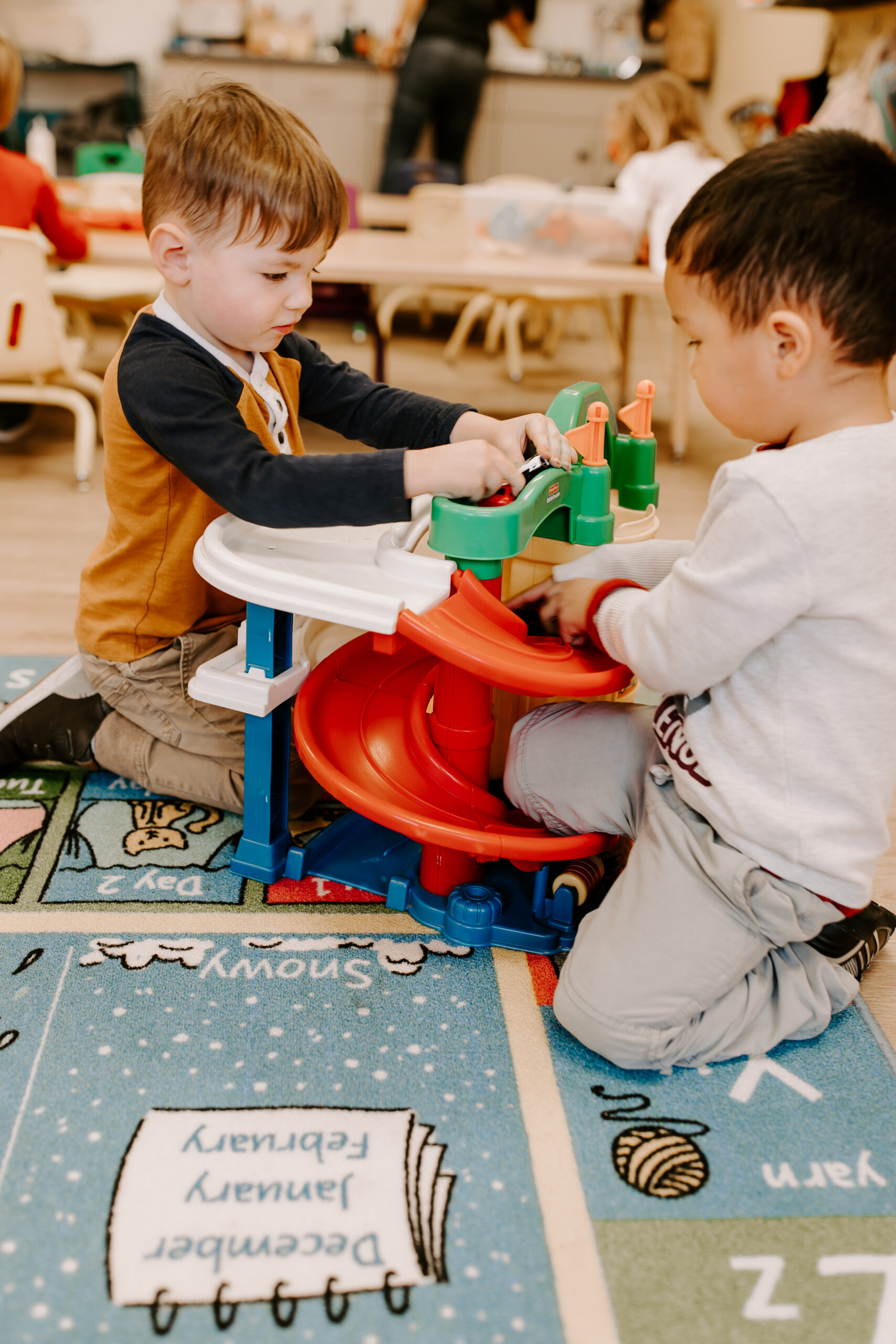 Two kids playing together